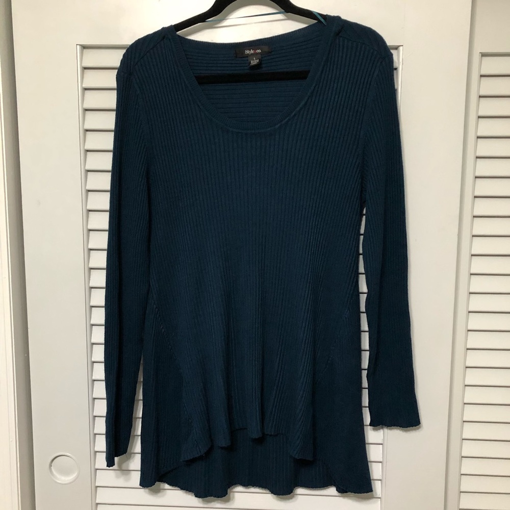 Style&co. Rustic teal Large pullover - Picture 2 of 4